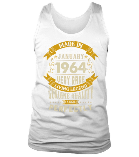 January 1964 Vintage Birthday Present Tank Top Unisex