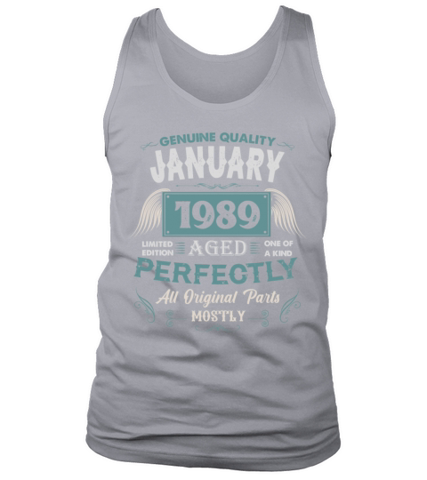 January 1989 Vintage Birthday Present Tank Top Unisex