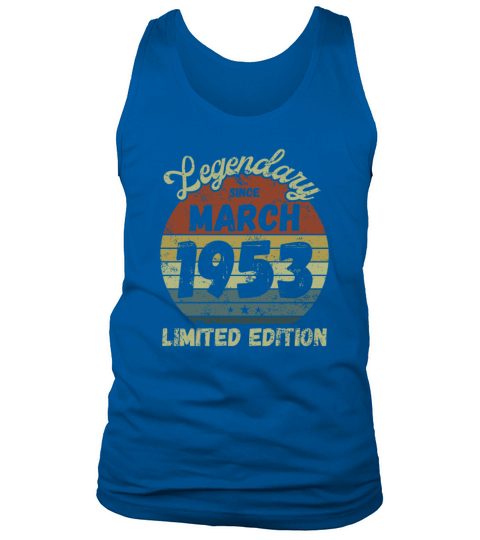 March 1953 - Vintage Birthday Present Tank Top Unisex