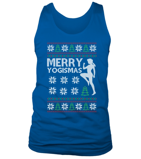 Merry yogisms ugly Christmas sweater Tank Top Unisex