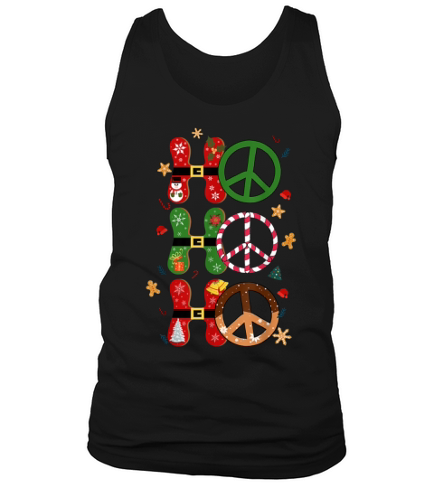 Retro Groovy Ho Ho Ho Santa Cookie Funny Christmas Tank Top Unisex