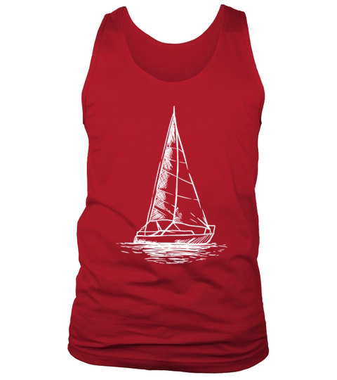 Sailor Boating Anchor - Simple Line Drawing Sailbo Tank Top Unisex