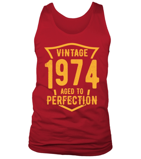 Vintage 1974 Aged To Perfection 49th Birthday Tank Top Unisex