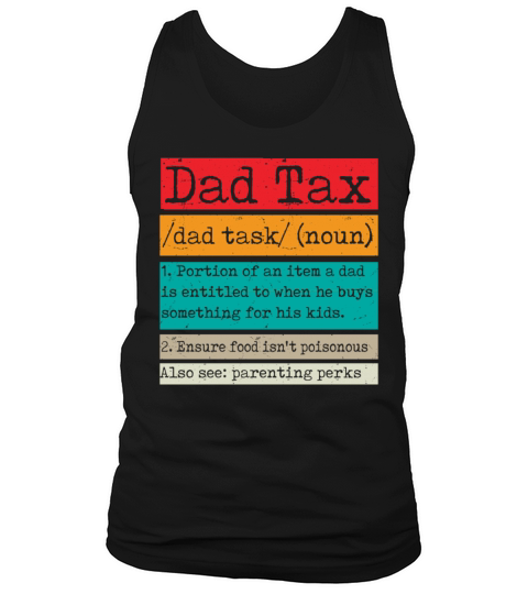 Vintage Dad Tax Definition Men Funny Fathers Day Tank Top Unisex
