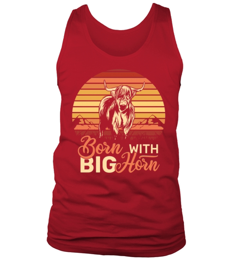 vintage scottish cattle highland cow Tank Top Unisex