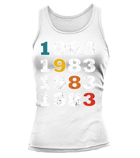 40th birthday vintage 1983 retro vintage style Tank top Woman