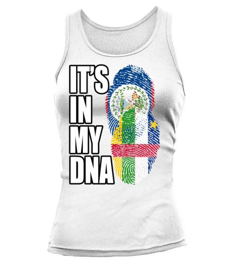 Belizean And Central African Mix Heritage DNA Flag Tank top Woman