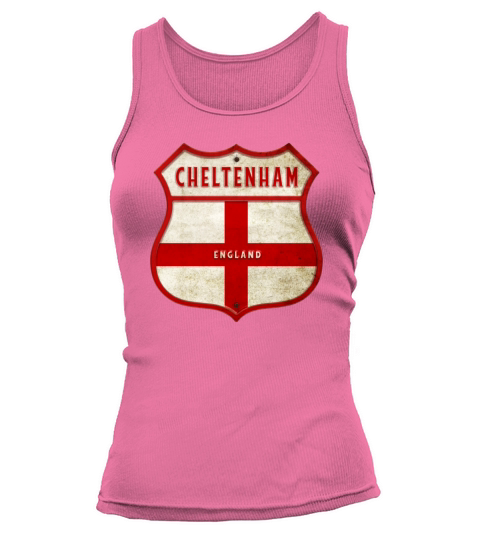 Cheltenham England flag coat of arms design Tank top Woman