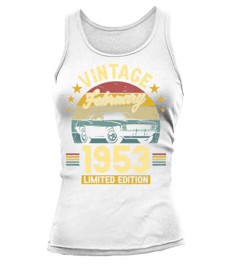 February 1953 70 Years Old Vintage 70th Birthday Tank top Woman