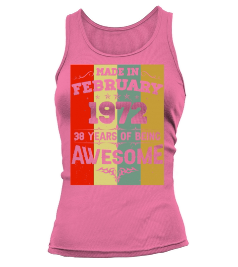 February 1972 Vintage Birthday Present Tank top Woman