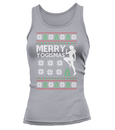 Merry yogisms ugly Christmas sweater Tank top Woman
