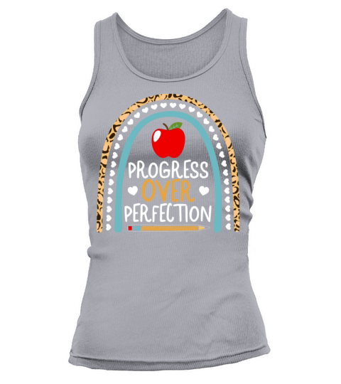 Progress Over Perfection Leopard Inspirational Tank top Woman