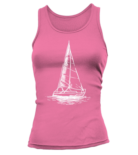Sailor Boating Anchor - Simple Line Drawing Sailbo Tank top Woman