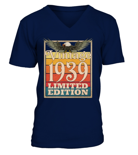 1939 Vintage Retro American Eagle Limited Edition V-Neck T-shirt