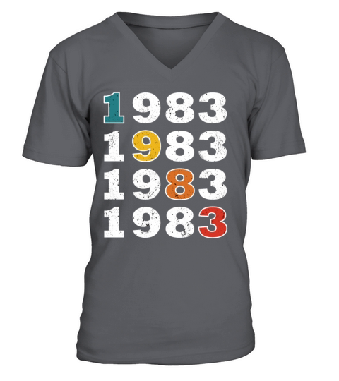 40th birthday vintage 1983 retro vintage style V-Neck T-shirt