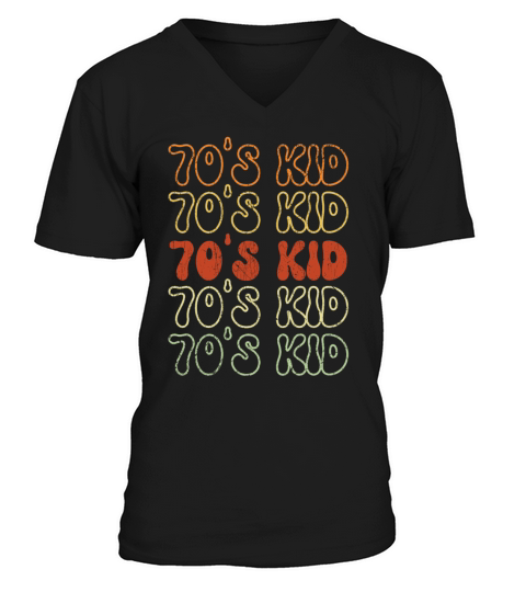 70s Kid 1970 Vintage Seventies Party 1970s V-Neck T-shirt