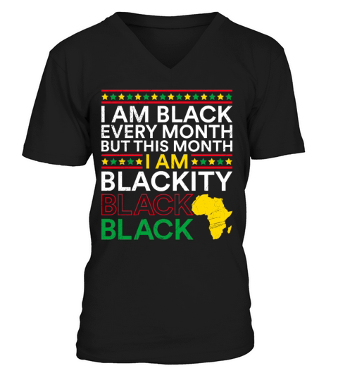 Black History Month USA History America African V-Neck T-shirt