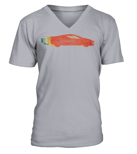 Car Sportscar Retro Vintage Color V-Neck T-shirt