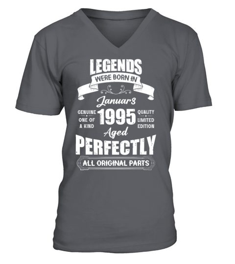 Legends Were Born In January 1995 Birthday V-Neck T-shirt