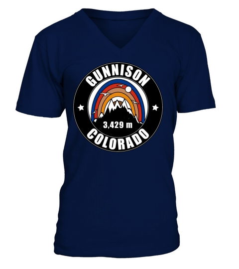 Mount Gunnison Colorado V-Neck T-shirt