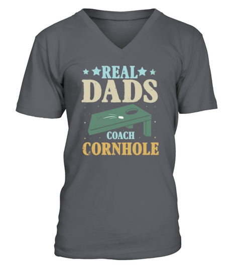 Real Fathers Coach Cornhole Cornhole V-Neck T-shirt