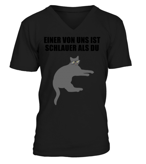 Sassy Smart Nerd Cat Funny Quote Gift Idea V-Neck T-shirt