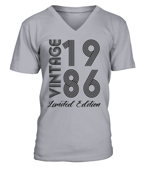 Vintage 1986 Vintage Birthday Retro Vintage V-Neck T-shirt