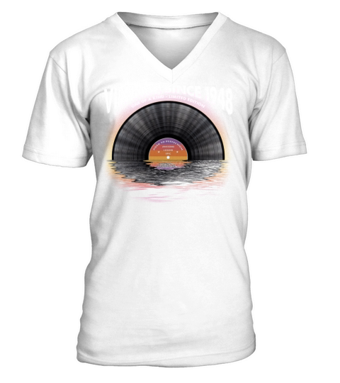 Vintage since 1948 Retro Disco Music Vintage V-Neck T-shirt