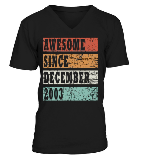 Year of construction 2003 December born gift idea V-Neck T-shirt