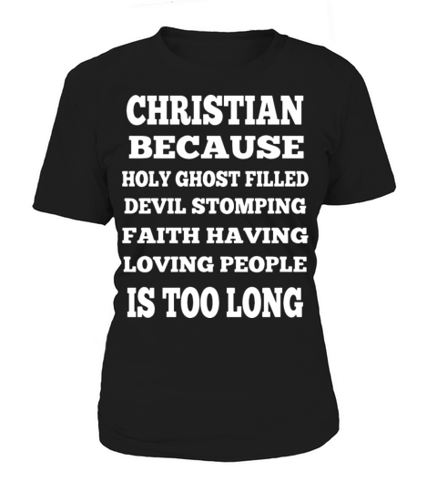 christian because holy ghost filled devil stomping Women's T-Shirt