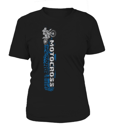 Motocross Side Panel Blue Women's T-Shirt