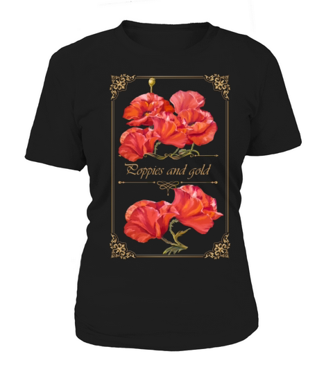 Poppies and gold - Vintage Women's T-Shirt