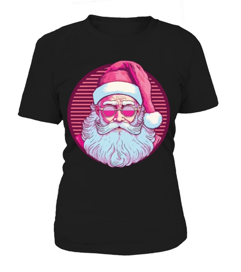 Merry Christmas Retro vintage pink santa claus Women's T-Shirt