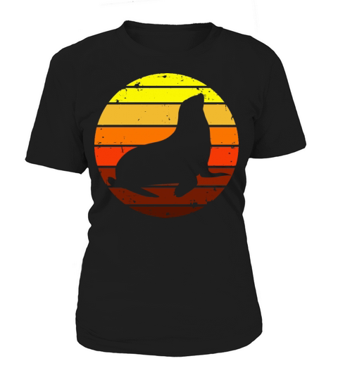 Sealion Sunset Silhouette Summer Sea Lion Women's T-Shirt