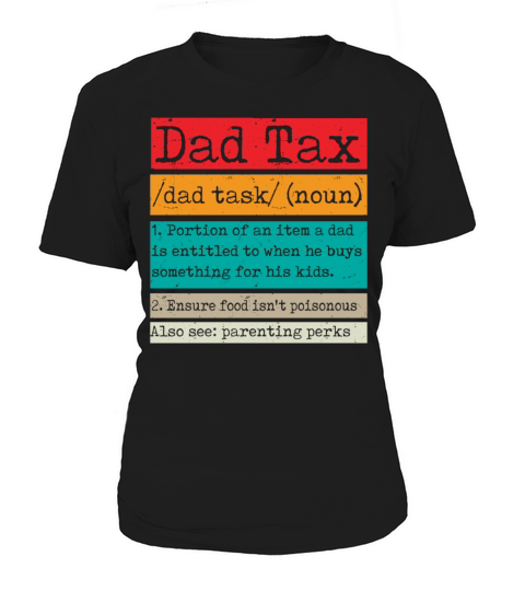 Vintage Dad Tax Definition Men Funny Fathers Day Women's T-Shirt