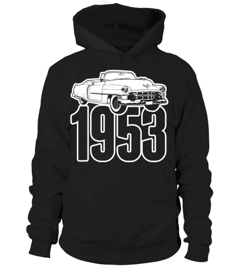 1953 Cadillac Series 62 Convertible Illustration Hoodie Unisex