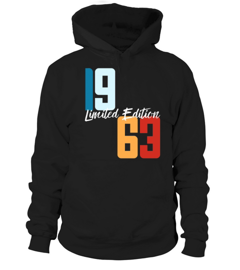 60 Years Vintage 1963 Retro 60th Birthday Hoodie Unisex