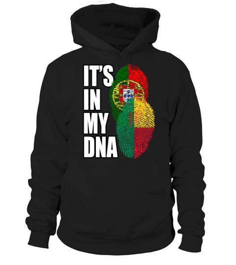 Beninese And Portuguese Mix Heritage DNA Flag Hoodie Unisex