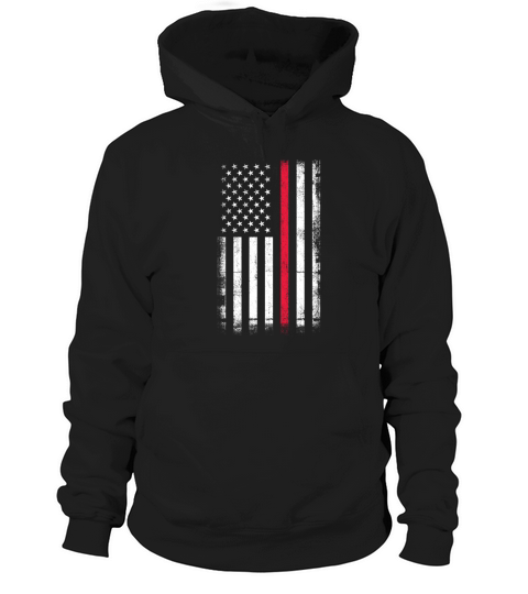 Firefighter American Flag Vintage Hoodie Unisex