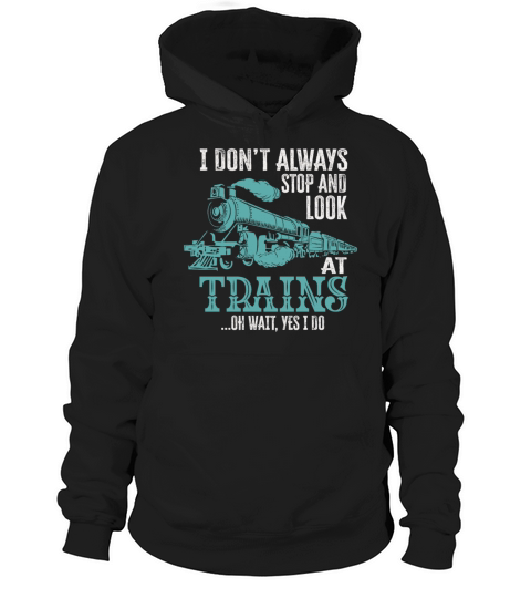 I Dont Always Stop Look At Trains Oh Wait Hoodie Unisex