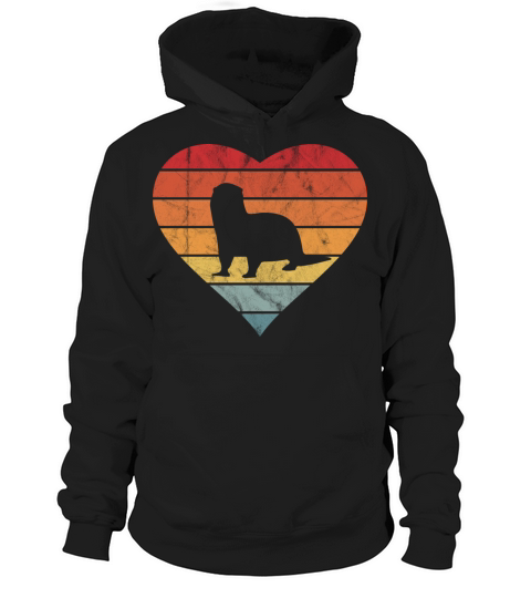 Sea Otter Vintage Heart Sunset Cute Womens River Hoodie Unisex