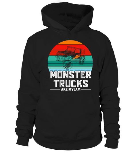 Vintage Monster Truck are my jam Retro Hoodie Unisex