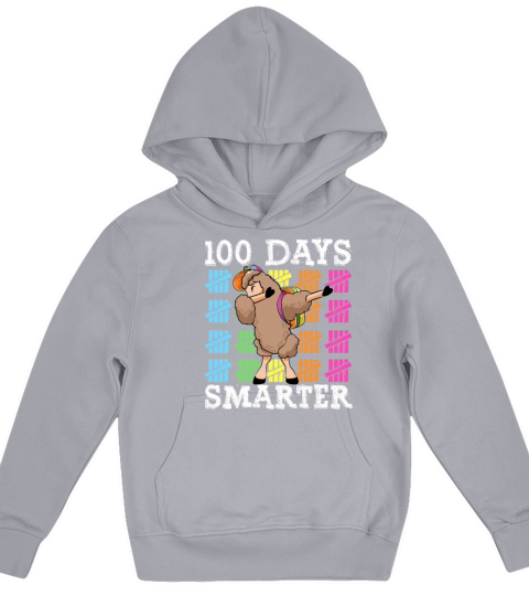 100 Days Of School Dabbing Llama Smarter Boys Kids Hoodie