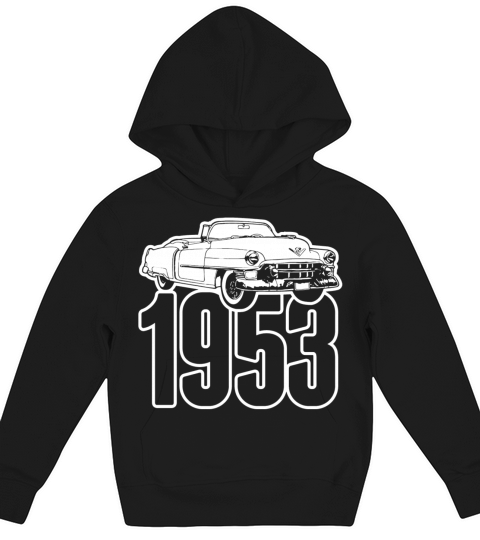 1953 Cadillac Series 62 Convertible Illustration Kids Hoodie