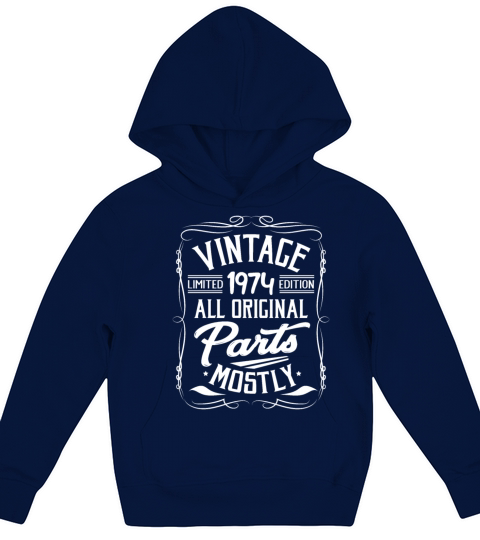 1974 Birthday Vintage Kids Hoodie