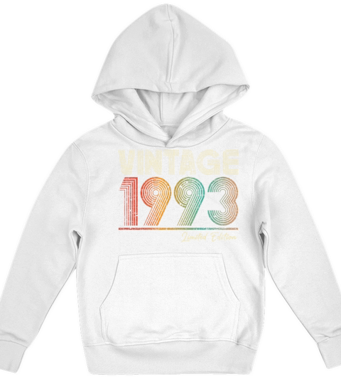 30 Years Old Vintage 1993 30th Birthday Gifts Kids Hoodie