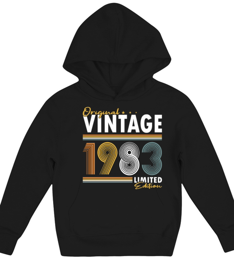 40th birthday born in 1983 original vintage 1983 Kids Hoodie