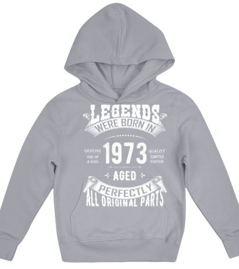 50th Birthday Vintage Legends Born In 1973 50 Yea Kids Hoodie