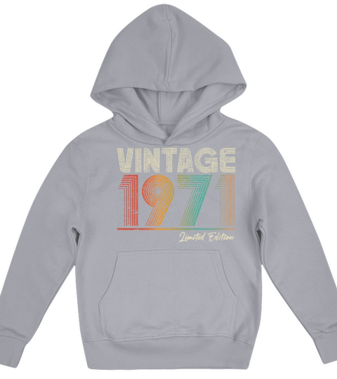 52 Years Old Vintage 1971 52nd Birthday Gifts Kids Hoodie