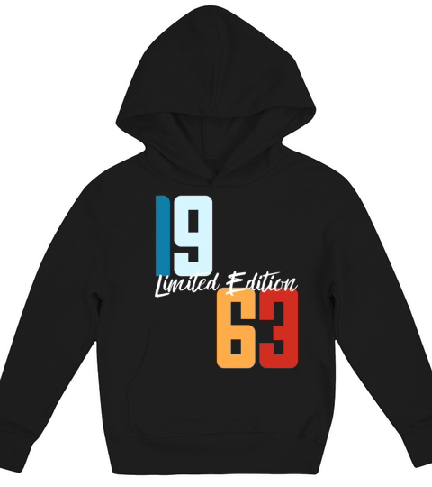 60 Years Vintage 1963 Retro 60th Birthday Kids Hoodie